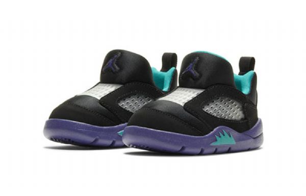 Nike Air Jordan 5 Retro Little Flex Td Sko Til Børn Sort