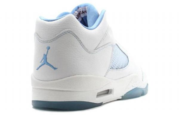 Nike Air Jordan 5 Retro Low Toppe Basketball Sko Til Damer Blå Hvid