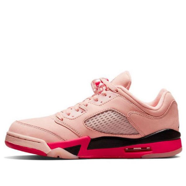 Nike Air Jordan 5 Retro Low Toppe Basketball Sko Til Damer Lyserød