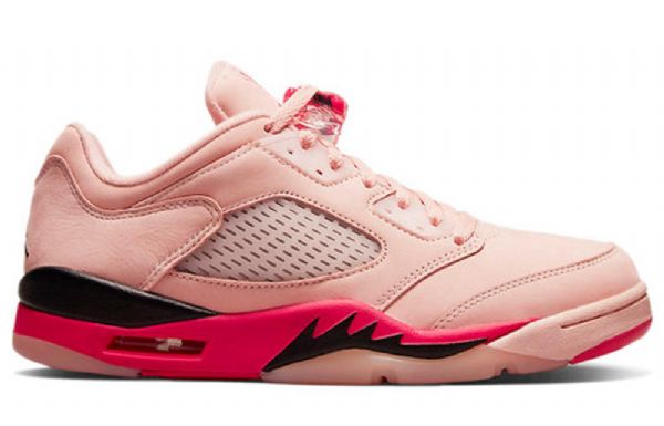 Nike Air Jordan 5 Retro Low Toppe Basketball Sko Til Damer Lyserød