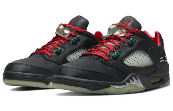 Nike Air Jordan 5 Retro Low Toppe Clot Jade Basketball Sko Til Mænd Sort