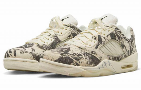 Nike Air Jordan 5 Retro Low Toppe Expression Basketball Sko Til Kvinder Flerfarvet