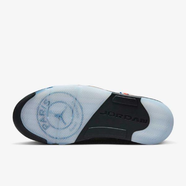 Nike Air Jordan 5 Retro Low Toppe Psg Sko Til Mænd Sort Kongeblå