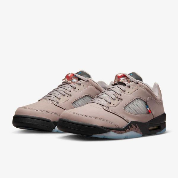 Nike Air Jordan 5 Retro Low Toppe Psg Sko Til Mænd Sort Kongeblå