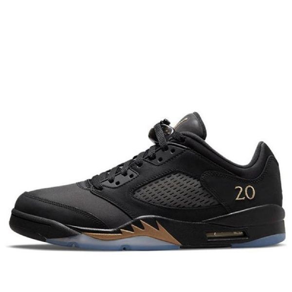 Nike Air Jordan 5 Retro Low Tops Wings Basketballsko Til Mænd Sort