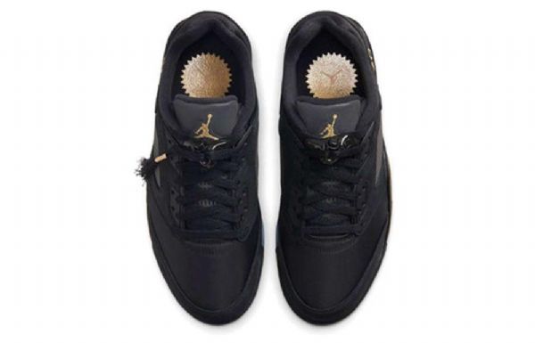 Nike Air Jordan 5 Retro Low Tops Wings Basketballsko Til Mænd Sort