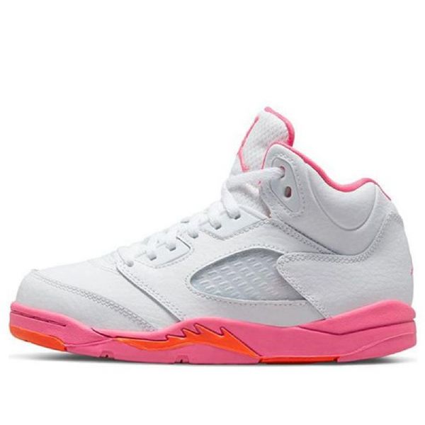 Nike Air Jordan 5 Retro Ps Basketball Sko Til Mænd Lyserødsicle