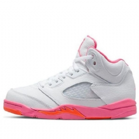 Nike Air Jordan 5 Retro Ps Basketball Sko Til Mænd Lyserødsicle