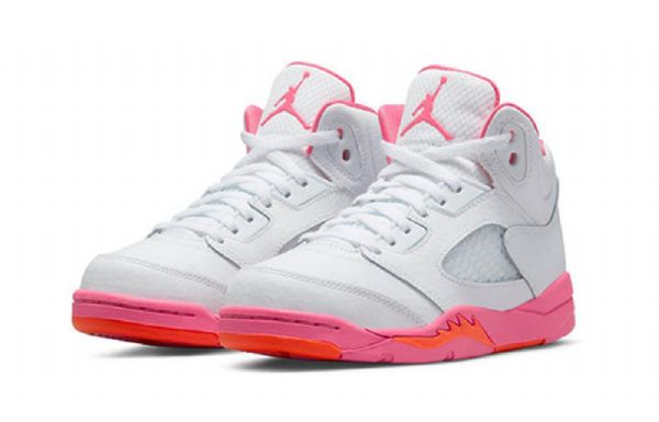 Nike Air Jordan 5 Retro Ps Basketball Sko Til Mænd Lyserødsicle