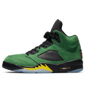 Nike Air Jordan 5 Retro Se Basketball Sko Til Mænd Grøn Sort