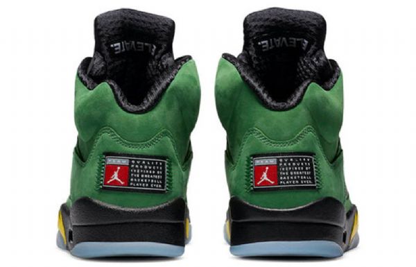 Nike Air Jordan 5 Retro Se Basketball Sko Til Mænd Grøn Sort