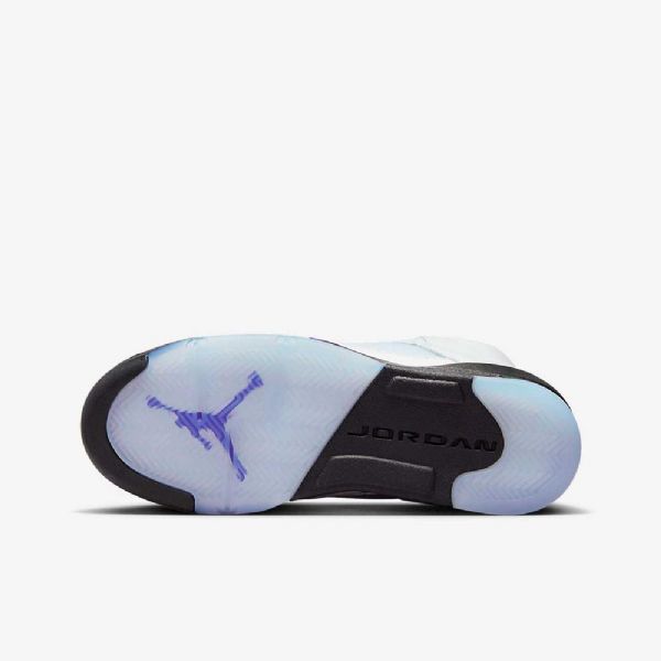 Nike Air Jordan 5 Retro Sko Til Børn Hvid Sort Mørk