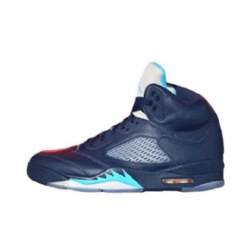 Nike Air Jordan 5 Retro Sko Til Mænd Marineblå