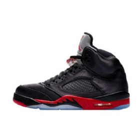 Nike Air Jordan 5 Retro Sko Til Mænd Sort Rød
