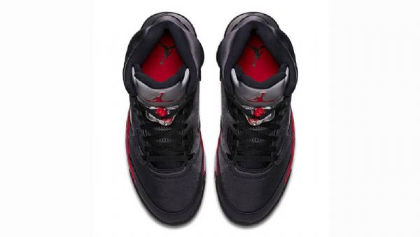 Nike Air Jordan 5 Retro Sko Til Mænd Sort Rød