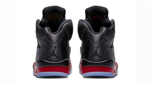 Nike Air Jordan 5 Retro Sko Til Mænd Sort Rød