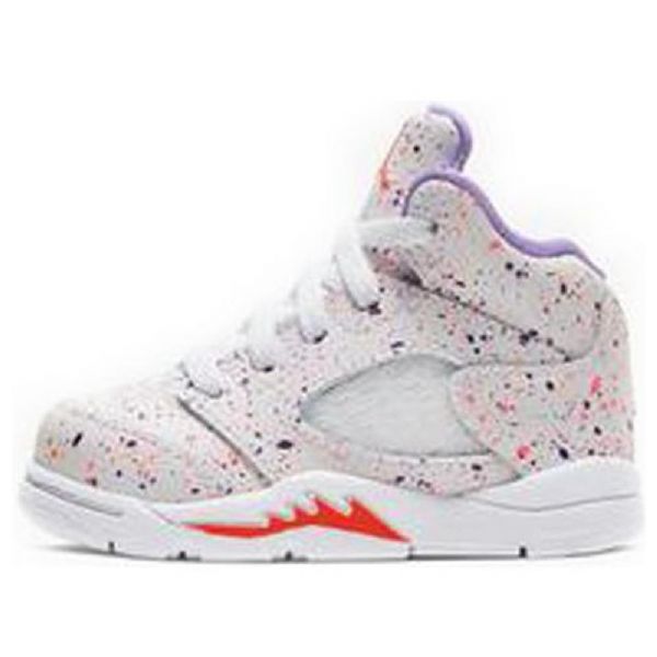 Nike Air Jordan 5 Retro Td Basketball Sko Til Børn Lys Lilla