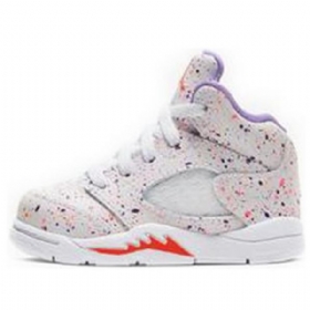 Nike Air Jordan 5 Retro Td Basketball Sko Til Børn Lys Lilla