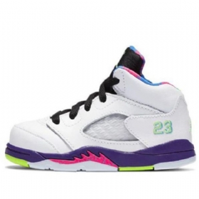 Nike Air Jordan 5 Retro Td Sko Til Børn Hvid