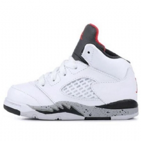 Nike Air Jordan 5 Retro Td Sko Til Børn Hvid