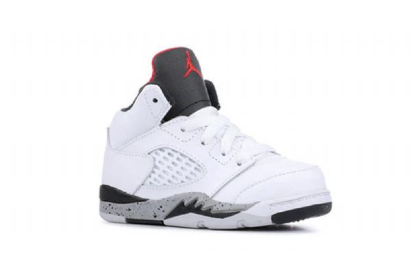 Nike Air Jordan 5 Retro Td Sko Til Børn Hvid