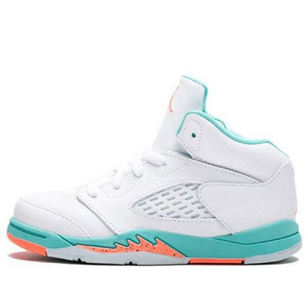 Nike Air Jordan 5 Retro Td Sko Til Børn Lys Turkis