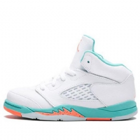 Nike Air Jordan 5 Retro Td Sko Til Børn Lys Turkis
