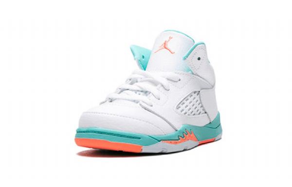 Nike Air Jordan 5 Retro Td Sko Til Børn Lys Turkis