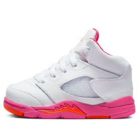 Nike Air Jordan 5 Retro Td Sko Til Børn Lyserødsicle