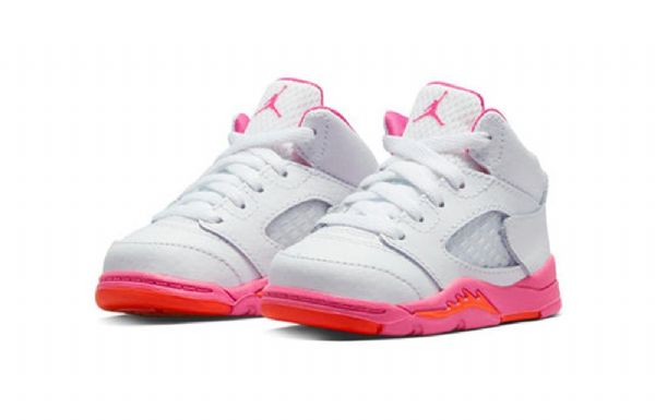 Nike Air Jordan 5 Retro Td Sko Til Børn Lyserødsicle