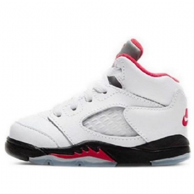Nike Air Jordan 5 Retro Td Sko Til Børn Rød