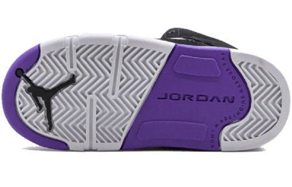 Nike Air Jordan 5 Retro Td Sko Til Børn Sort Lilla