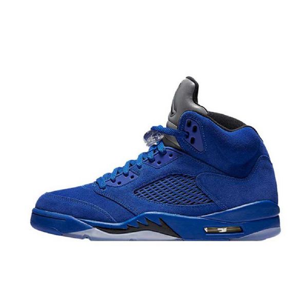 Nike Air Jordan 5 Ruskindssko Til Mænd Blå