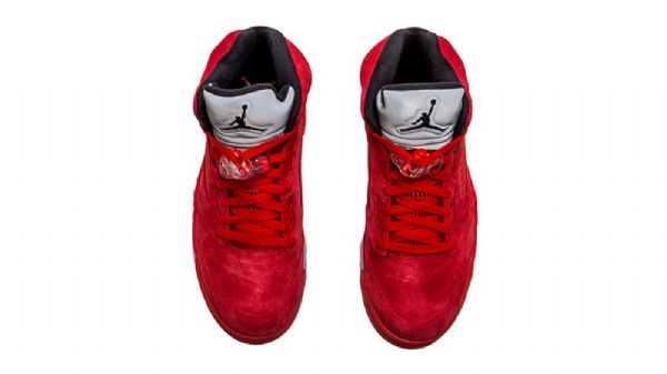 Nike Air Jordan 5 Ruskindssko Til Mænd Rød