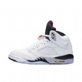Nike Air Jordan 5 Sko Til Mænd Hvid