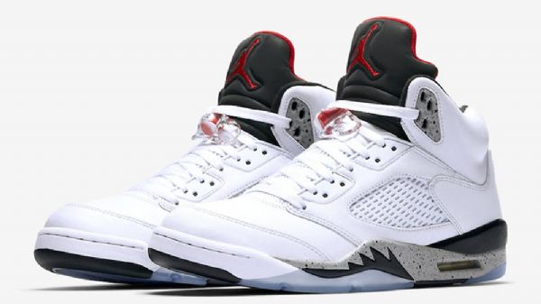 Nike Air Jordan 5 Sko Til Mænd Hvid