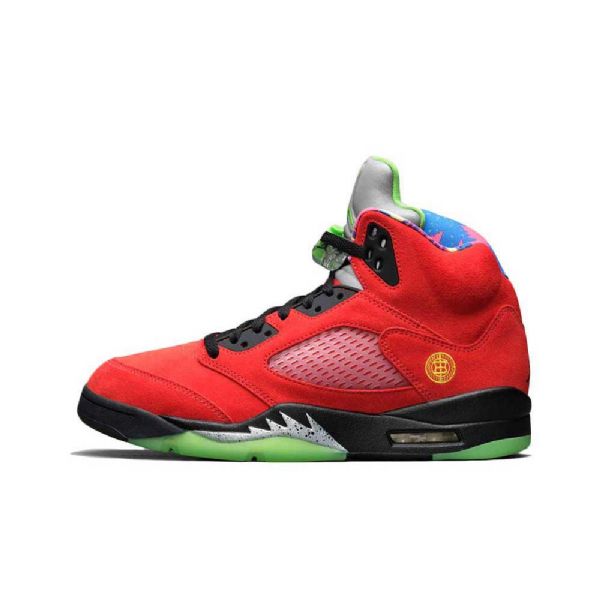 Nike Air Jordan 5 What The Sko Til Mænd Rød Gul