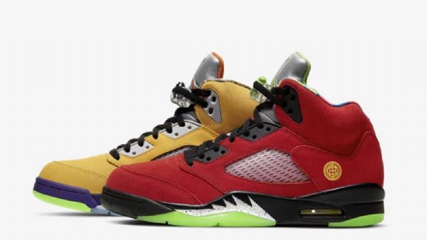 Nike Air Jordan 5 What The Sko Til Mænd Rød Gul