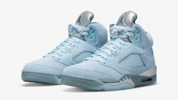 Nike Air Jordan 5bird Sko Til Damer Blå
