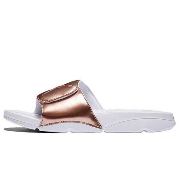 Nike Air Jordan Hydro 5 Pinnacle Bronze Slides Sko Til Mænd Sølv