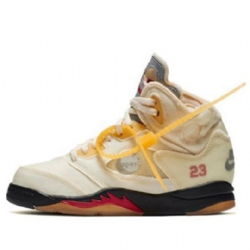 Nike Off-white Air Jordan 5 Retro Sp Ps Basketball Sko Til Mænd Khaki