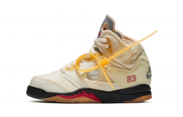 Nike Off-white Air Jordan 5 Retro Sp Ps Basketball Sko Til Mænd Khaki