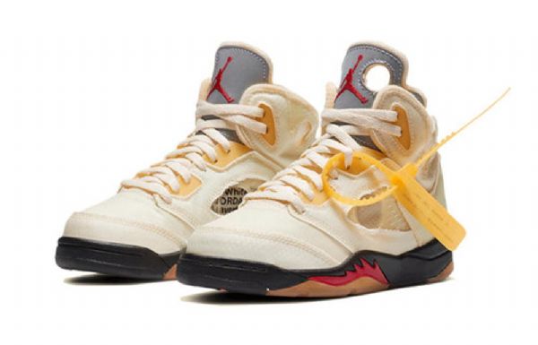 Nike Off-white Air Jordan 5 Retro Sp Ps Basketball Sko Til Mænd Khaki