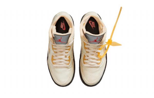 Nike Off-white Air Jordan 5 Retro Sp Ps Basketball Sko Til Mænd Khaki