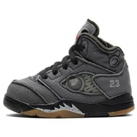 Nike Off-white Air Jordan 5 Retro Sp Td Sko Til Børn Grå
