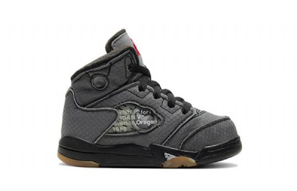 Nike Off-white Air Jordan 5 Retro Sp Td Sko Til Børn Grå