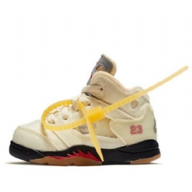 Nike Off-white Air Jordan 5 Retro Sp Td Sko Til Børn Khaki