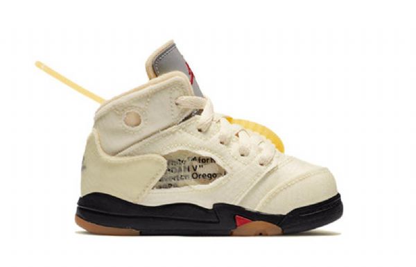 Nike Off-white Air Jordan 5 Retro Sp Td Sko Til Børn Khaki