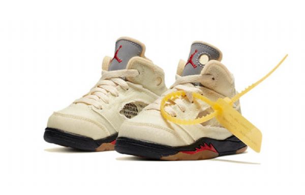 Nike Off-white Air Jordan 5 Retro Sp Td Sko Til Børn Khaki