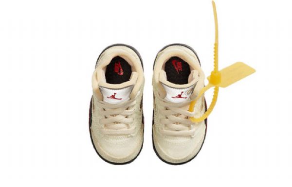 Nike Off-white Air Jordan 5 Retro Sp Td Sko Til Børn Khaki